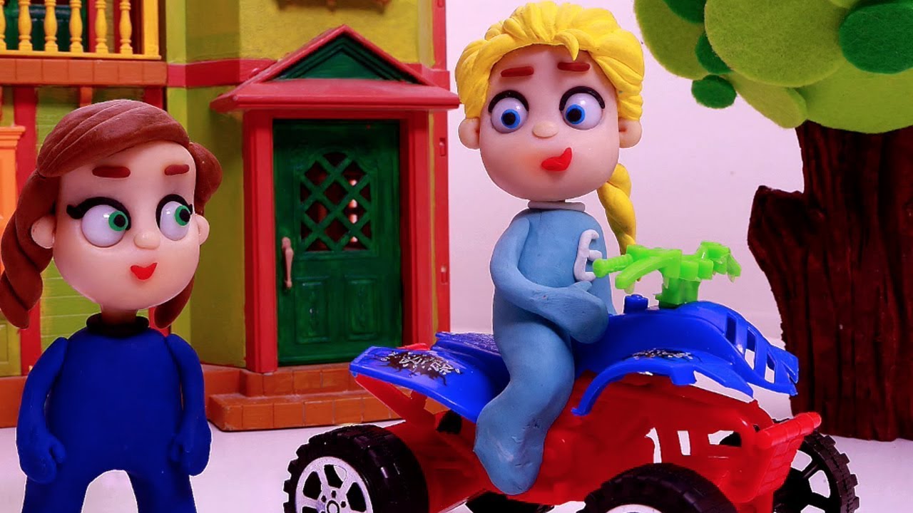 funny pranks videos Quad toy cartoon 💕Superhero Play Doh Stop motion