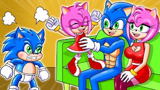 SONIC's FAMILY: ABANDONED BABY SON SONIC! My Parents Don't Love Me |  Sonic the Hedgehog 2