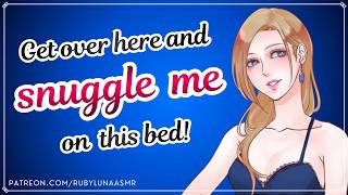 Flirty Friend Wants Cuddles In Your Bed [ASMR RP] [Confession] [Hair Play] [Comfort] [Kissing]