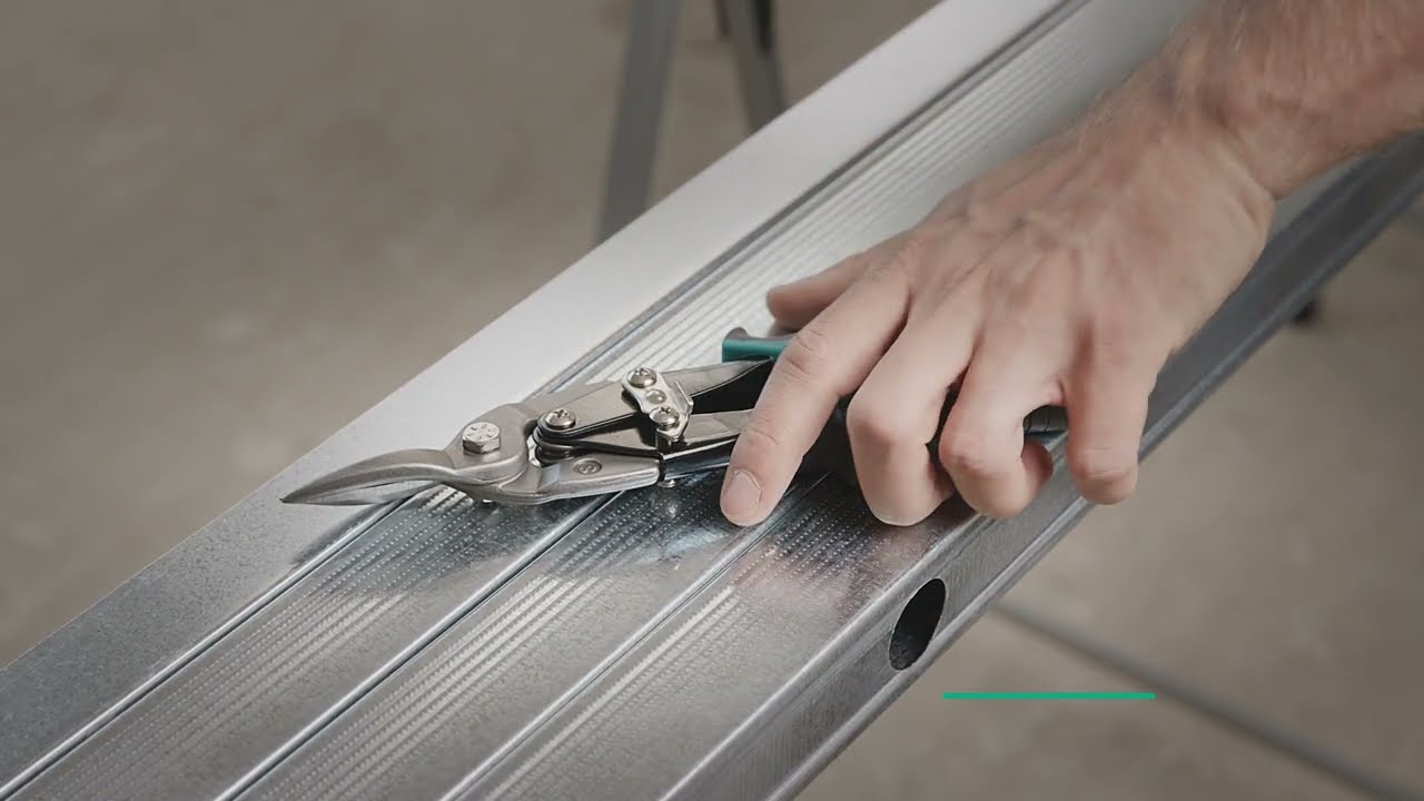 Metal Shears: For cutting metal profiles