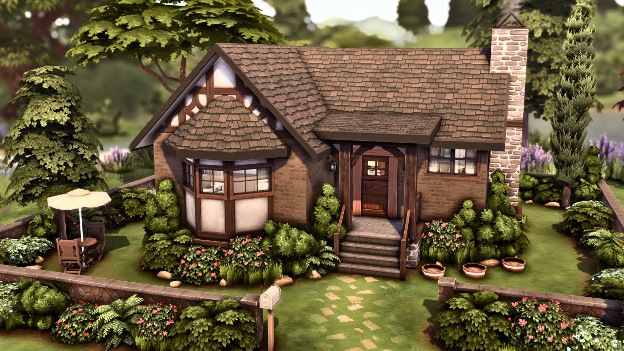 Starter Cottage 🍄 The Sims 4 Speed Build | No CC - YouTube