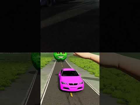 Big & Small Cars vs Giant Hand Slap in the game BeamNG.drive​ #shorts beamng smash 2 car