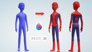 Windows 10 Paint 3d Tutorial : Creating an SpiderMan and paint it ! Easy 3d modeling software ! Free screenshot 5