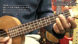  How To Play CHRISTMASTIME IS HERE Vince Guaraldi On Ukulele Peanuts @EricBlackmonGuitar