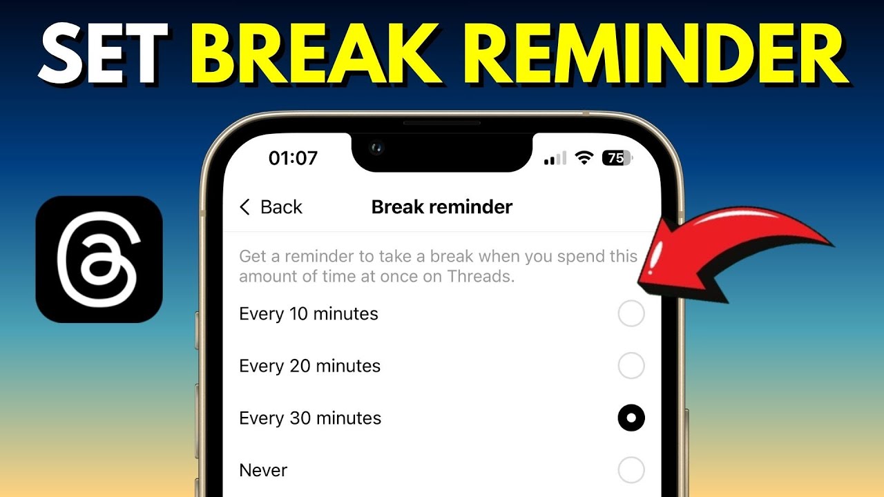 How to Set a Break Reminder on Threads - YouTube