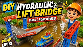 DIY Hydraulic Lift Bridge 🚢 Mini Construction Project That Actually Works!