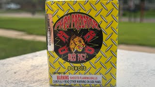 8 shot firework cake by Pyro Predator