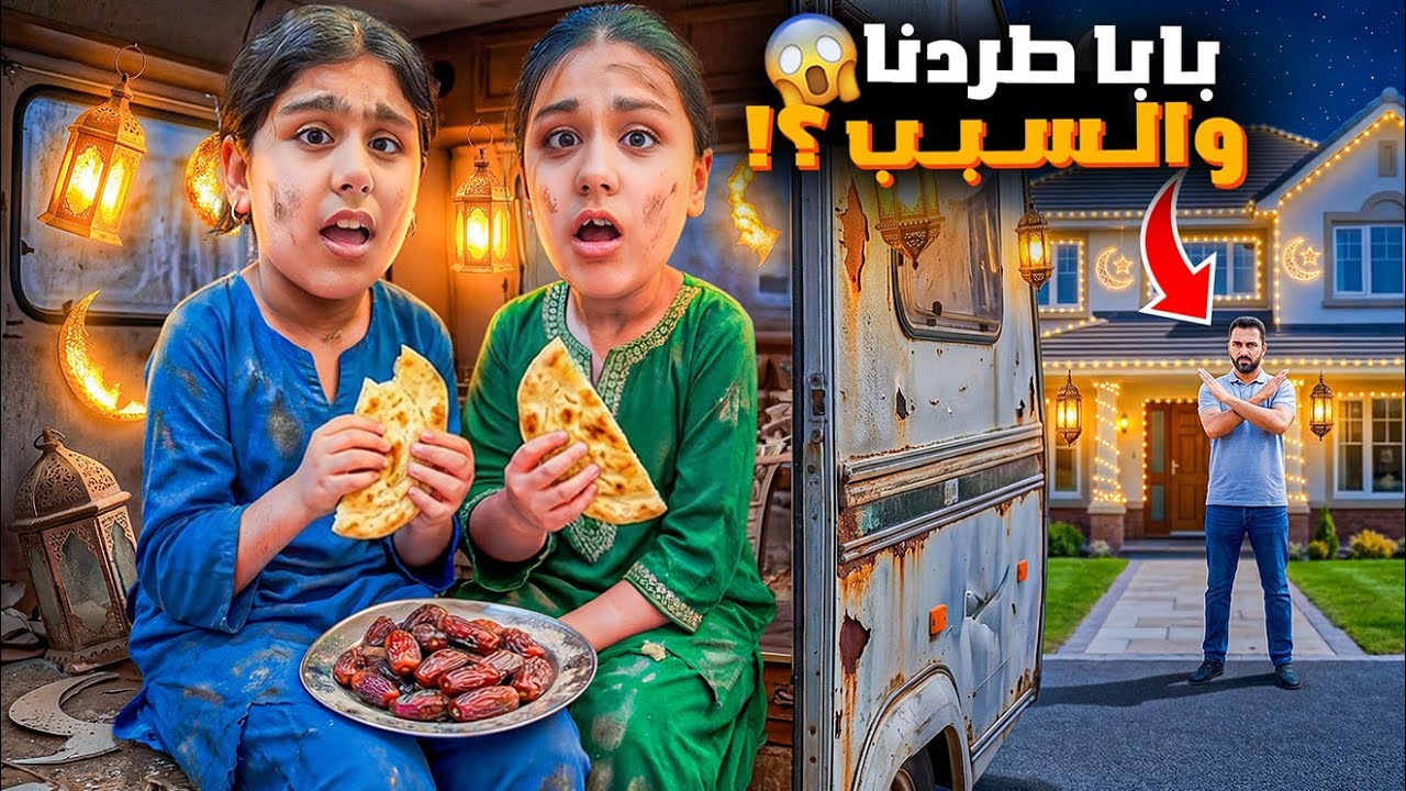 طردنا بابا من البيت ونحنا صايمين 😱 رحنا ع كرفانة وفطرنا فيها هيلين وهيفي بأصعب يوم 😢