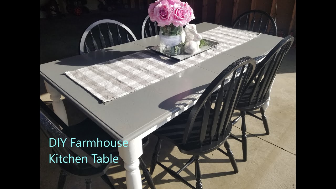 materials needed to refinish a kitchen table farmhouse style