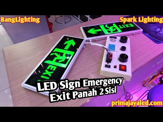 LED Sign Emergency Exit Panah 2 Sisi