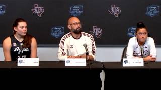Jamie Morrison, Natalie Ring, Gabi Rodriguez: Volleyball Postgame vs Louisville