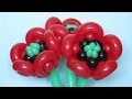 Цветок мак из шаров / Poppy flower of balloons (Subtitles)