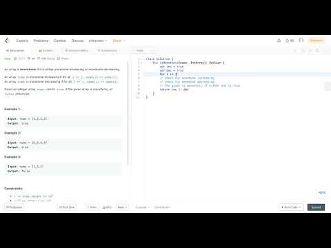 LeetCode September Daily - Day 29 - 896. Monotonic Array