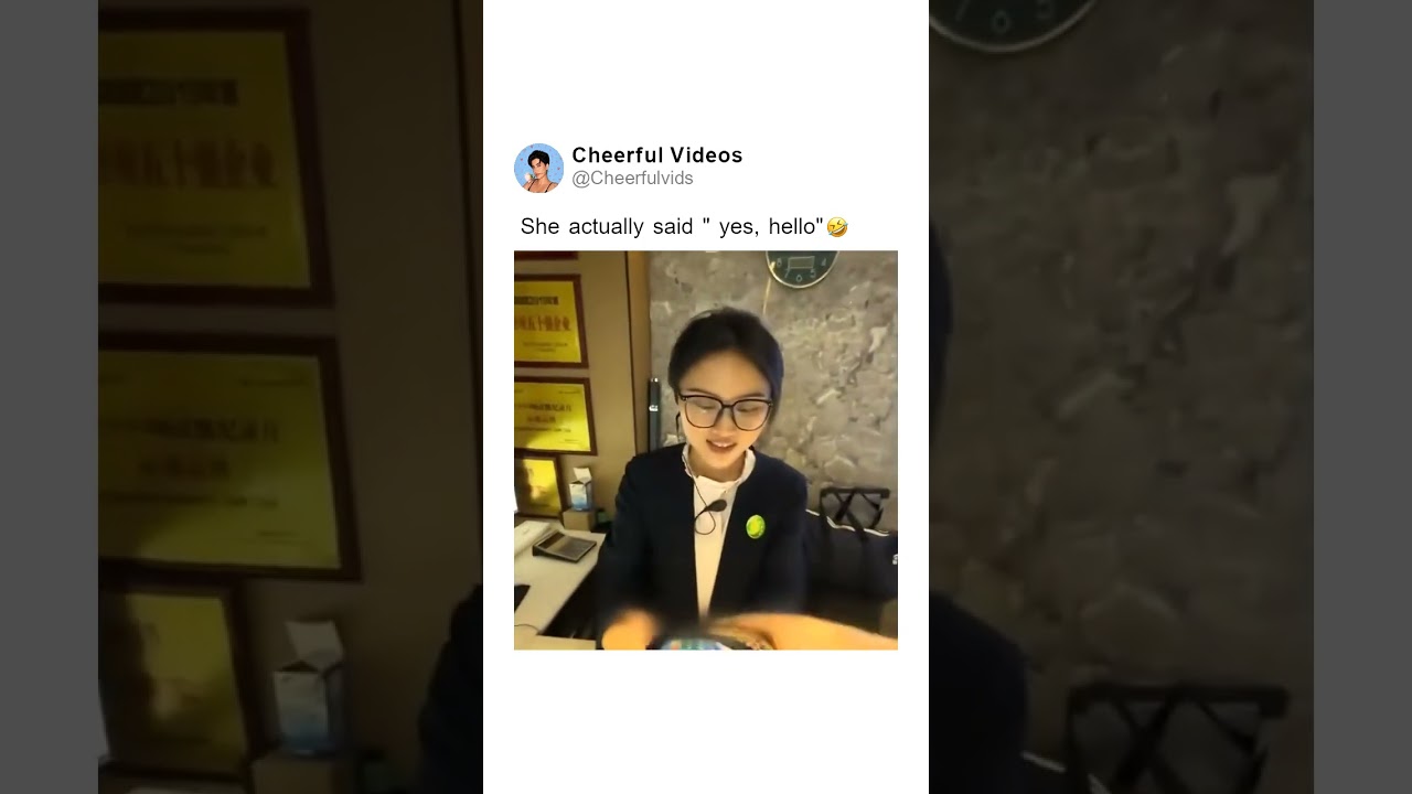 She actually said " yes, hello" 🤣