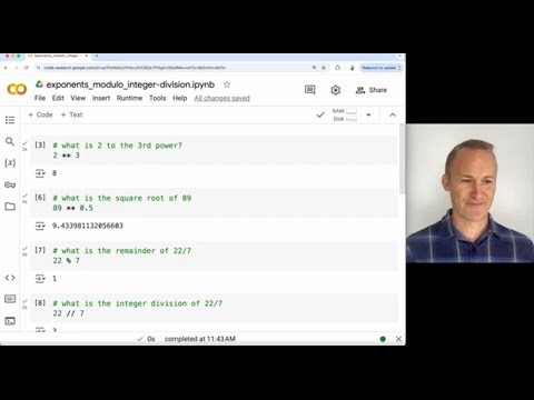 Unit 0: Lesson 3 - More Math Operations | Exponents, Modulo Operator, Integer Division
