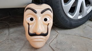 Experiment Car vs Salvador Dali Mask | Crushing crunchy & soft things by car I Power Test screenshot 4