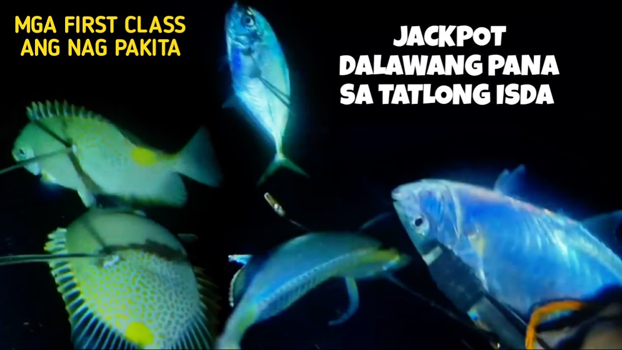 MGA FIRST CLASS ANG NAG PAKITA JACKPOT DALAWANG PANA SA TATLONG ISDA Night spearfishing Philippines
