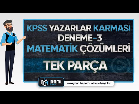 KPSS Yazarlar Karması Matematik Soruları ve Çözümleri | DENEME-3