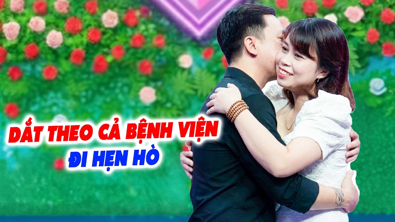 Cô nàng DẮT THEO CẢ BỆNH VIỆN đi tìm chồng gặp bạn trai ÔM HÔN THẮM THIẾT - Hẹn Hò Quyền Linh