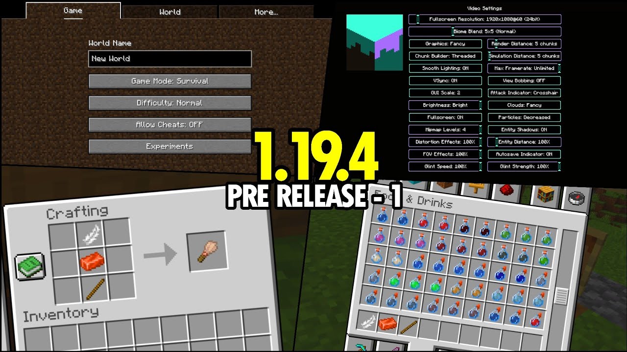 Update BuiltIn Contrast UI, New Brush Recipe, Minecraft Java 1.19.4