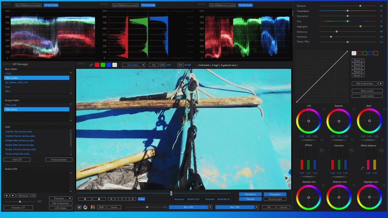 neoFootage AI : How to convert from cameras gamma and color space to SDR and HDR