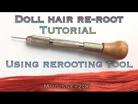 DIY Tutorial: How to Reroot doll hair using rerooting TOOL