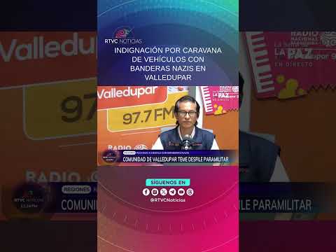 ⁣Indignación por caravana de vehículos con banderas nazis en Valledupar | RTVC Noticias