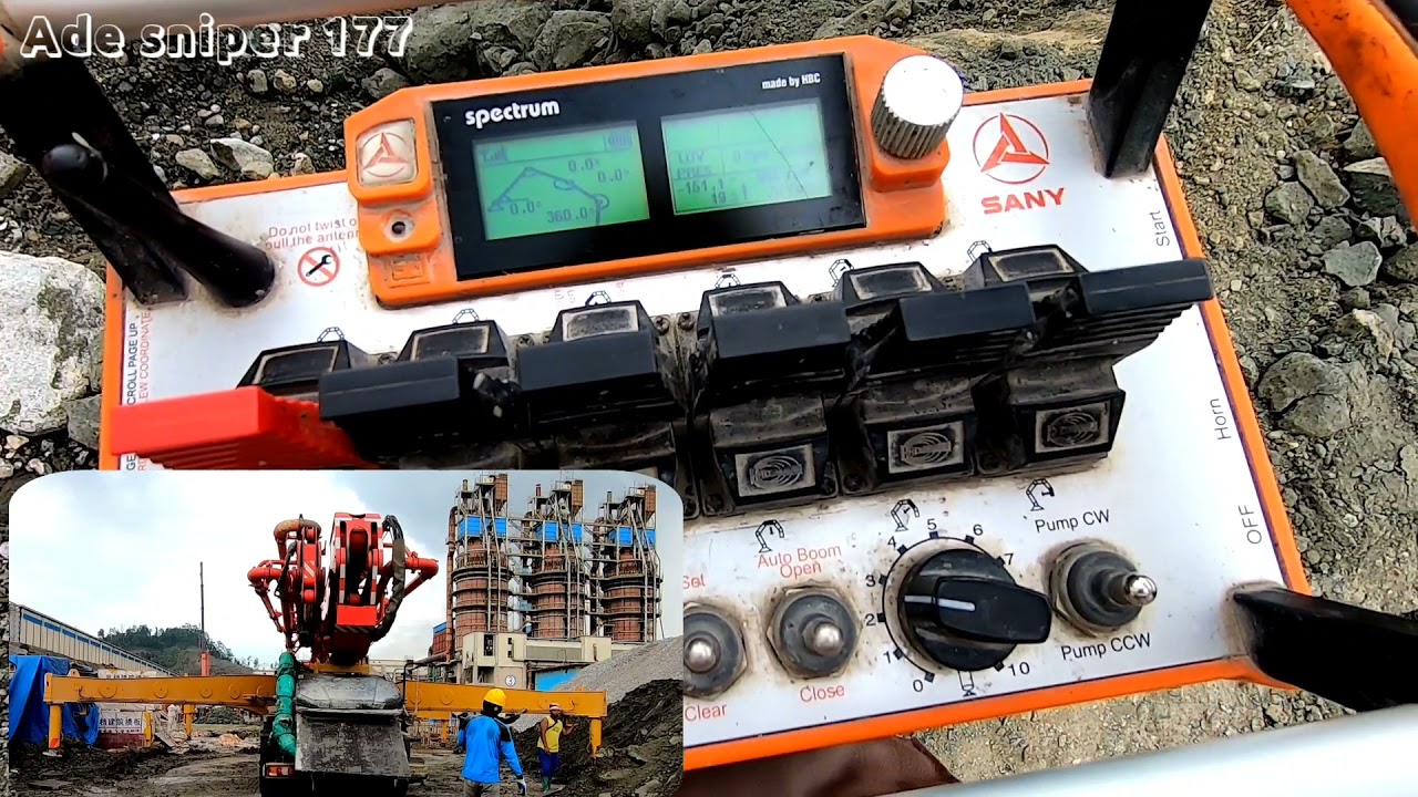 Cara penggunaan Remote control Sany Concrete Pump ‼️