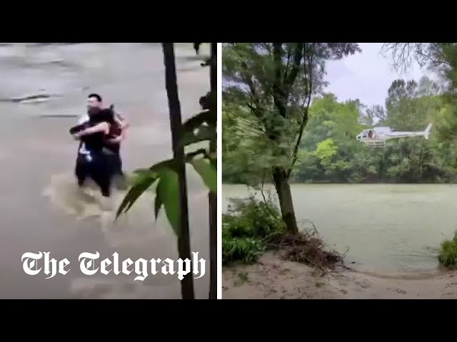 Three friends filmed in final embrace before being swept away by flash floods in Italy class=