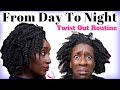 4c Natural Hair Style: Fluffy Twistout + Nightime Routine | GRWM Chit Chat