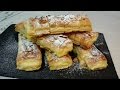 Cañas de crema pastelera