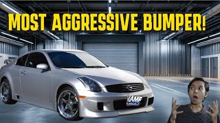 G35 Coupe gets AGGRESSIVE Front Bumper! (VIS/GReddy)
