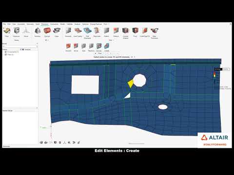 HyperWorks 2021: Element Edit, Create Elements