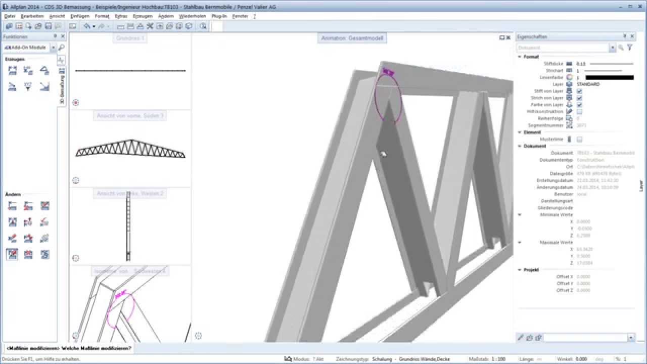 ALLPLAN Add On 3D Bemassung - Schulung Winkel - YouTube