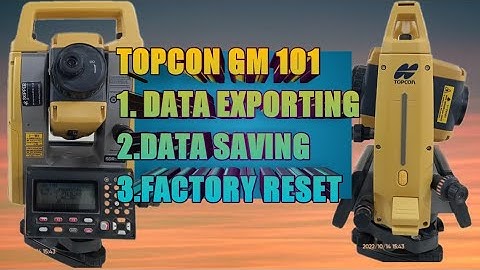 Data Exporting Using Pendrive in Topcon GM 101 // Topcon GM 101 TS Se Kaise Data Export Kare