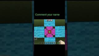 Minecraft comment your name#shorts#minecraft