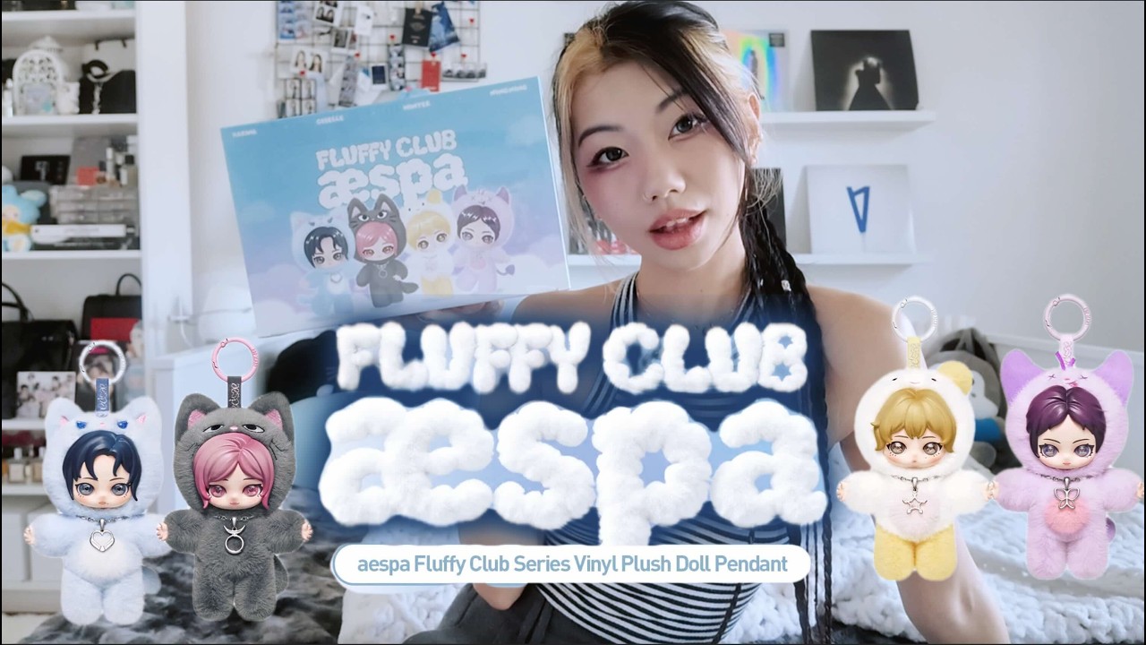 aespa x Pop Mart Fluffy Club Unboxing 💖 | K-Pop Blind Box - YouTube