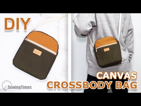 DIY CANVAS CrossBody BAG | Cute Handbag Sewing Pattern &amp;amp; Tutorial [sewingtimes]