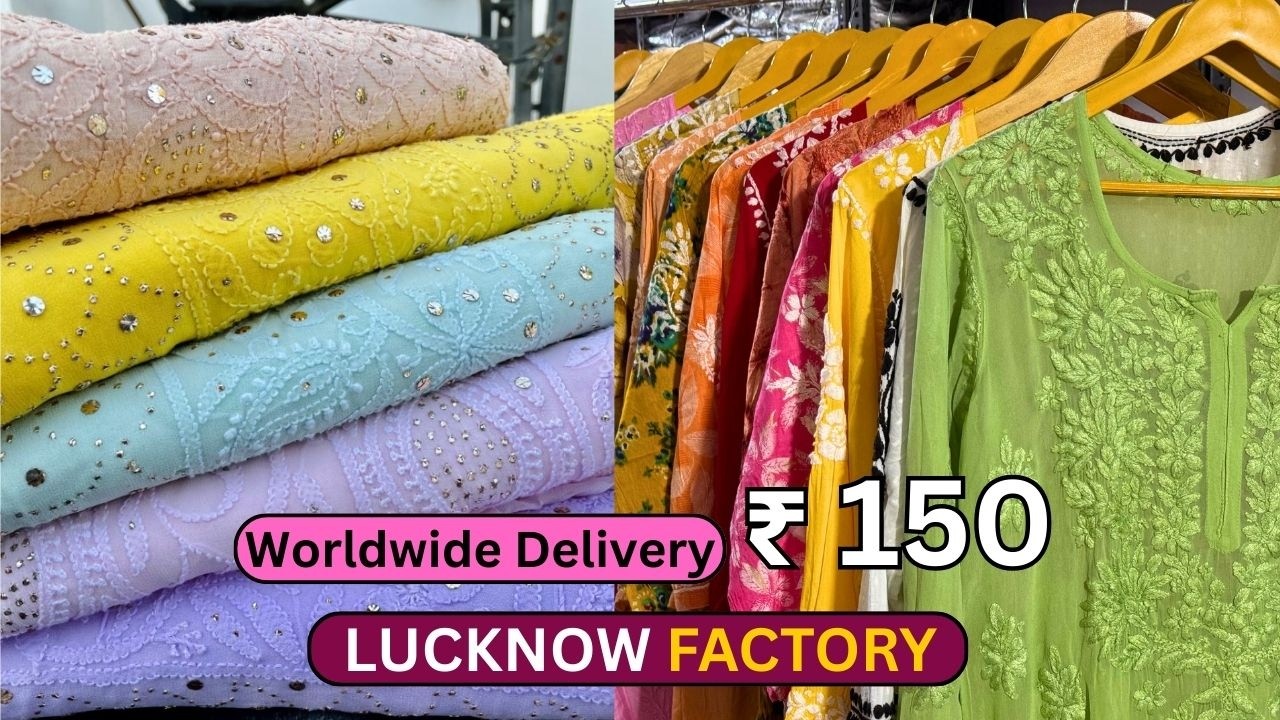 Pure Lucknowi Chikankari Kurti from Biggest Manufacturer of Lucknow with Cash on Delivery