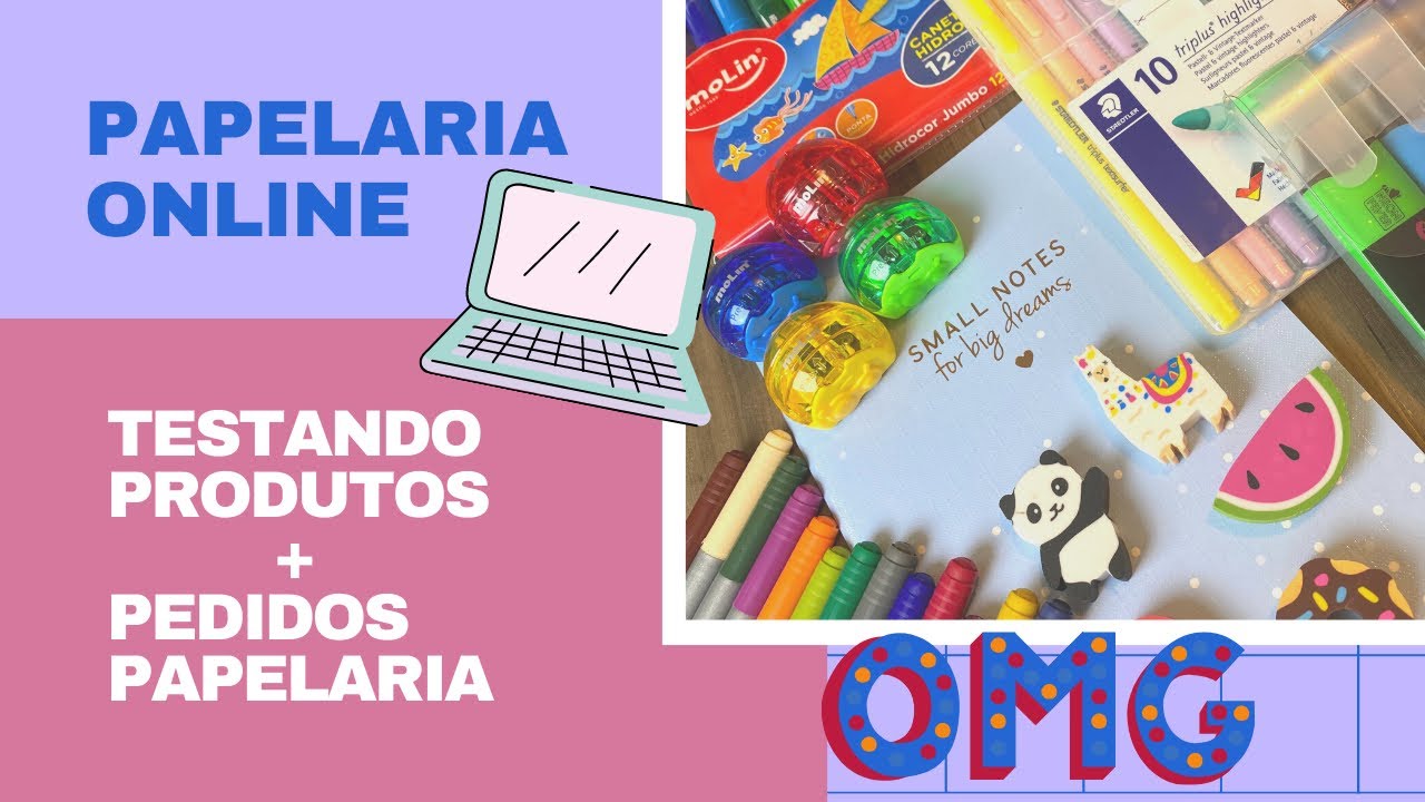 Testando produtos + pedidos papelaria online