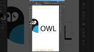 How to design a stylish Owl logo with golden Ratio #11 | Adobe Illustrator Tutorial #shorts