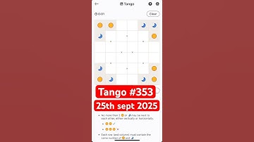 Linkedin tango #353 #linkedin #Games #Queens #Tango #Pinpoint #puzzle #dailypuzzle #shorts