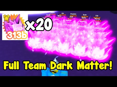 Got Full Team Of Dark Matter Galaxy Fox Mythical! - Pet Simulator X Roblox