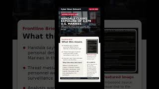 Handala’s alleged Marines leak shows how cyber turns personal fast.