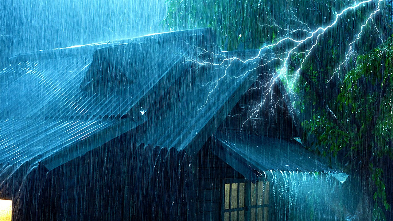Duerme Mejor a Comienzos de 2026 | Lluvia Pesada en Techo de Lámina y Trueno Fuerte ⛈️