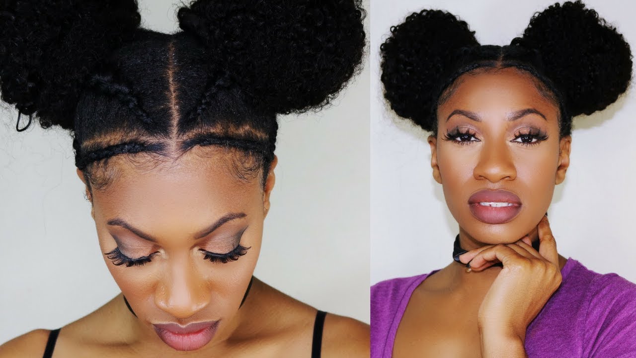 Feed In Braids Space Buns Ft Queen Hair Outre Ultrasoft Braid