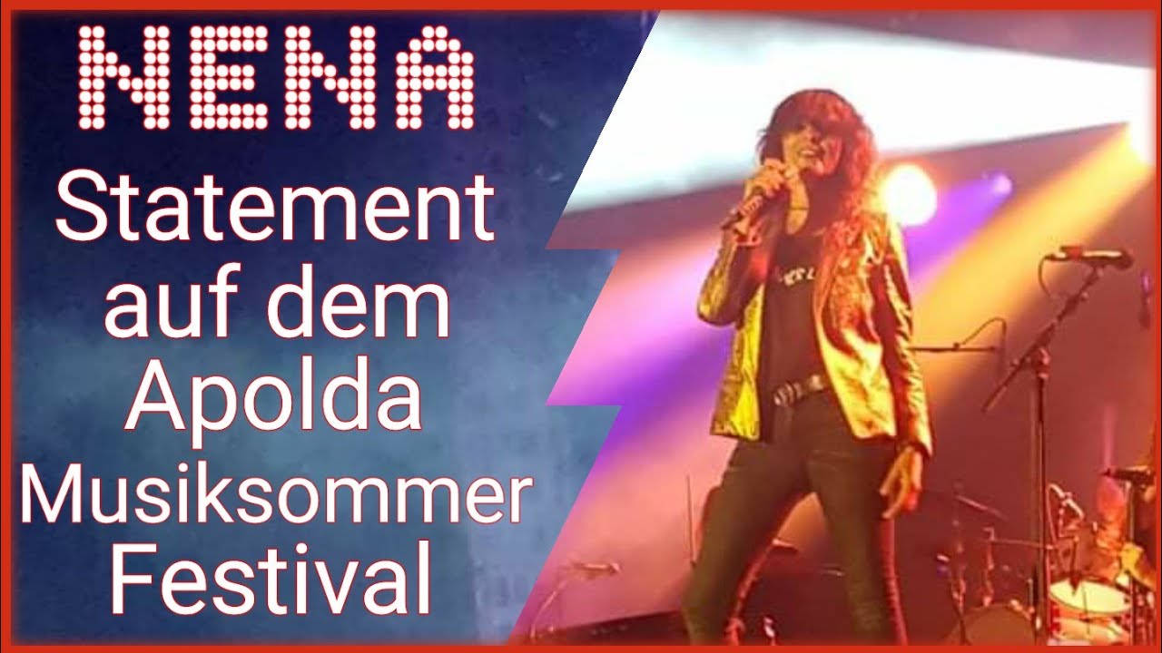 Nena mit erneuten Statement auf Konzert in Apolda Musiksommer 11.09.2021