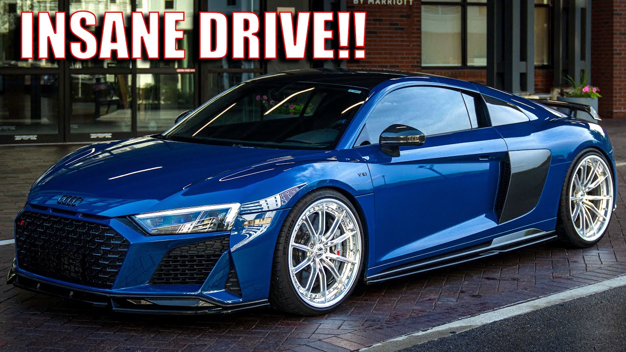CUTTING UP WITH SUPERCARS IN A STRAIGHT PIPED AUDI R8 PERFORMANCE *POV*