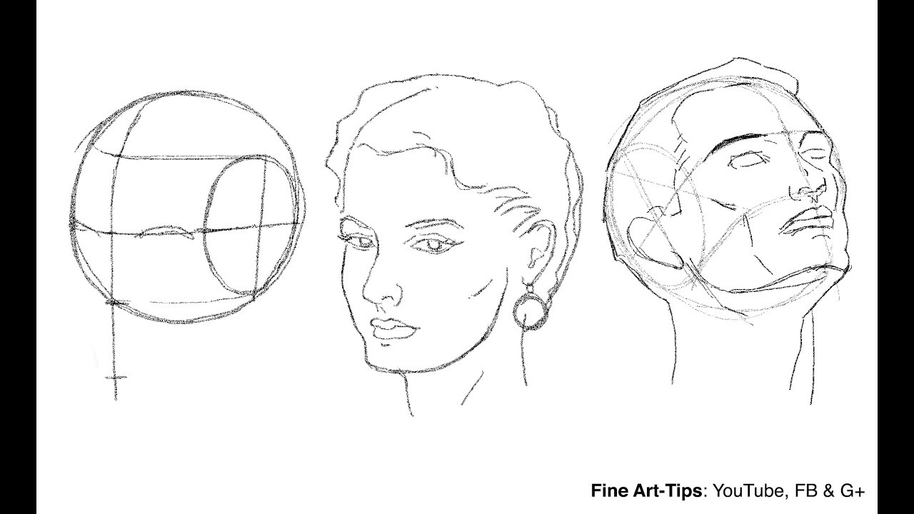 ⁣How to Draw the Head from Any Angle - Loomis Method