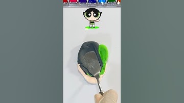 What color do mixed Disney characters make?? (part 2) #colormixing #oddlysatisfying #mixingthings